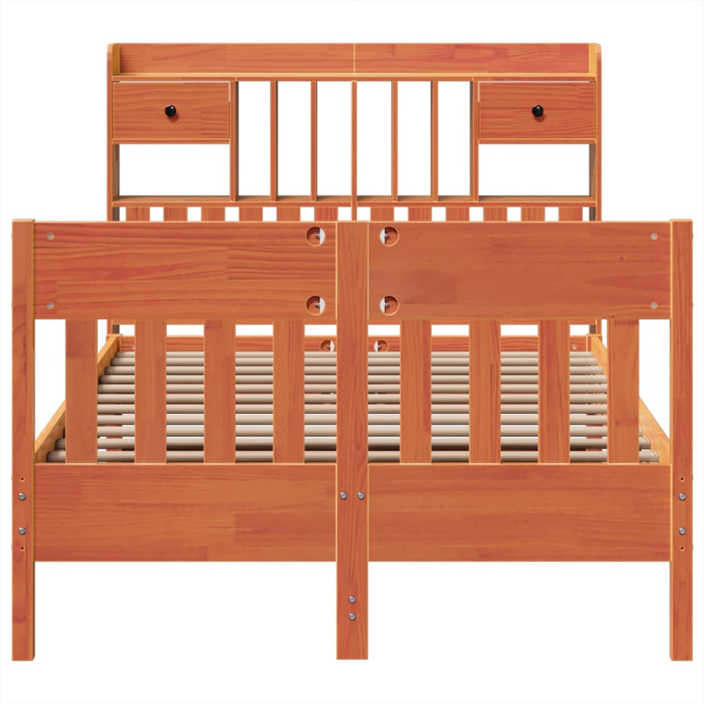 Sengeramme uten madrass brun 135x190 cm heltre furu