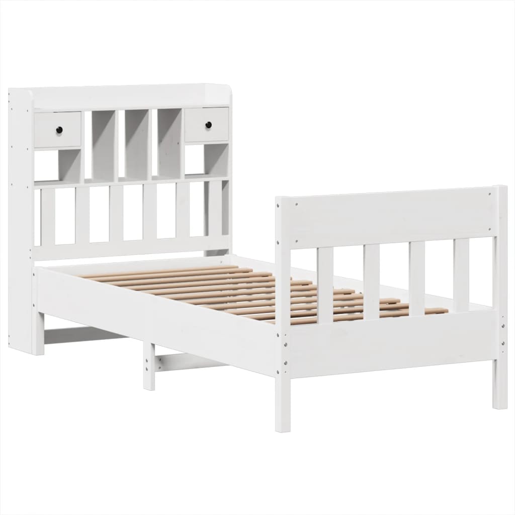 Sengeramme uten madrass hvit 90x190 cm heltre furu