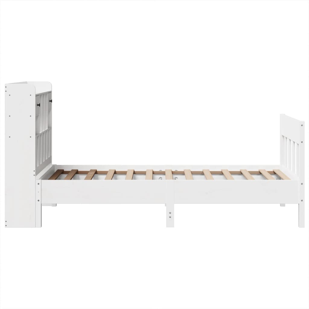 Sengeramme uten madrass hvit 75x190 cm heltre furu