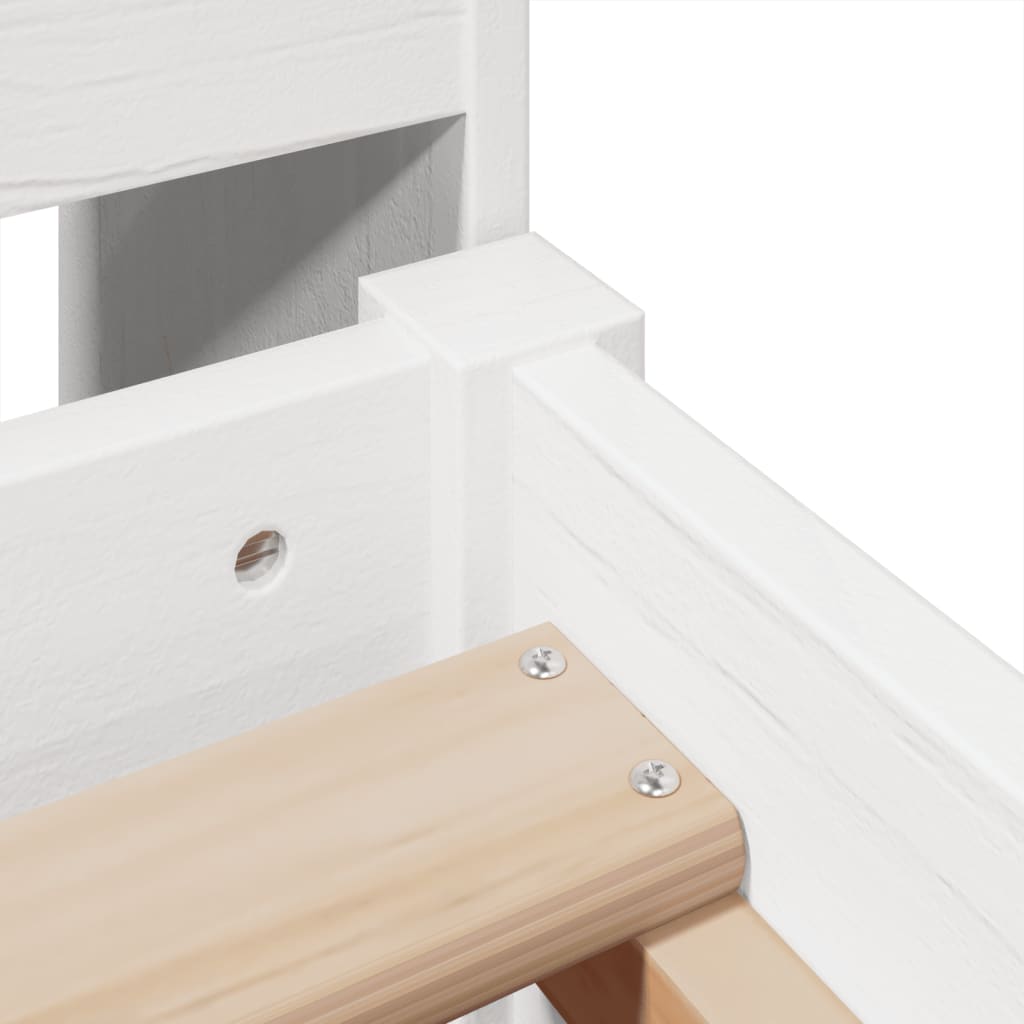 Sengeramme uten madrass hvit 75x190 cm heltre furu