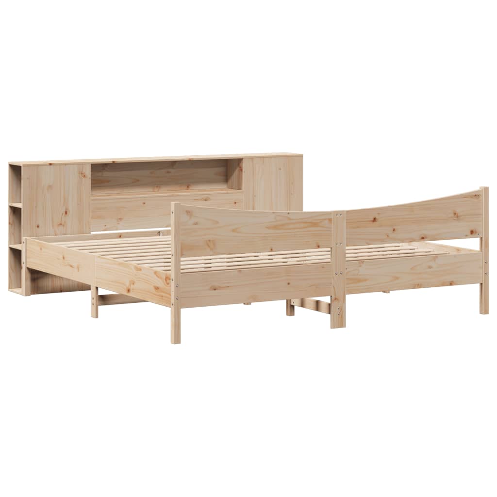 Sengeramme med madrass 200x200 cm heltre furu
