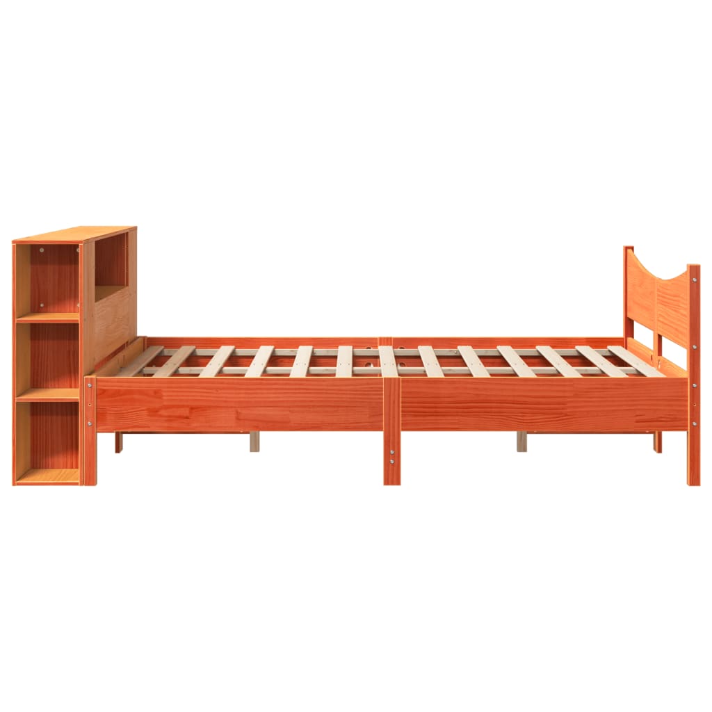 Sengeramme uten madrass voksbrun 140x200 cm heltre furu