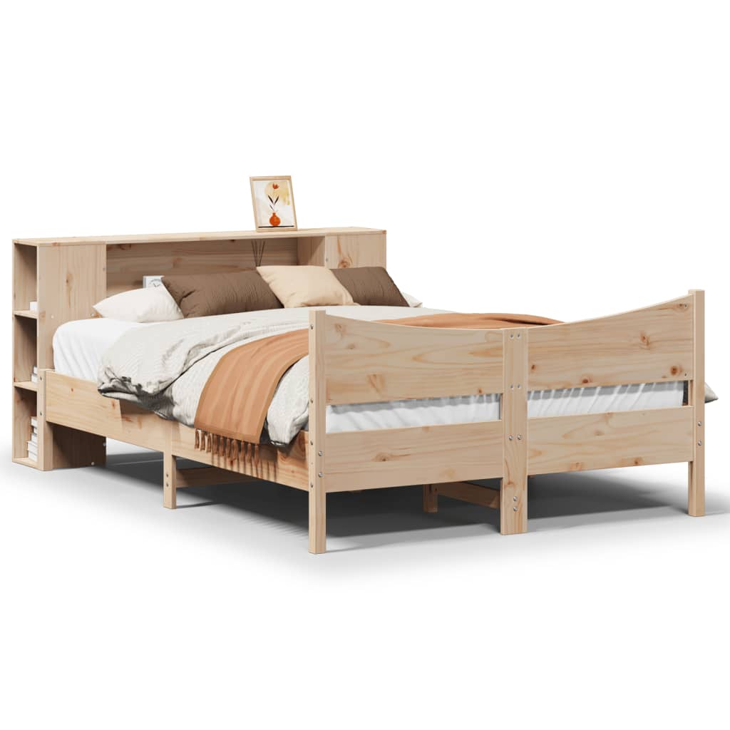Sengeramme uten madrass hvit 135x190 cm heltre furu
