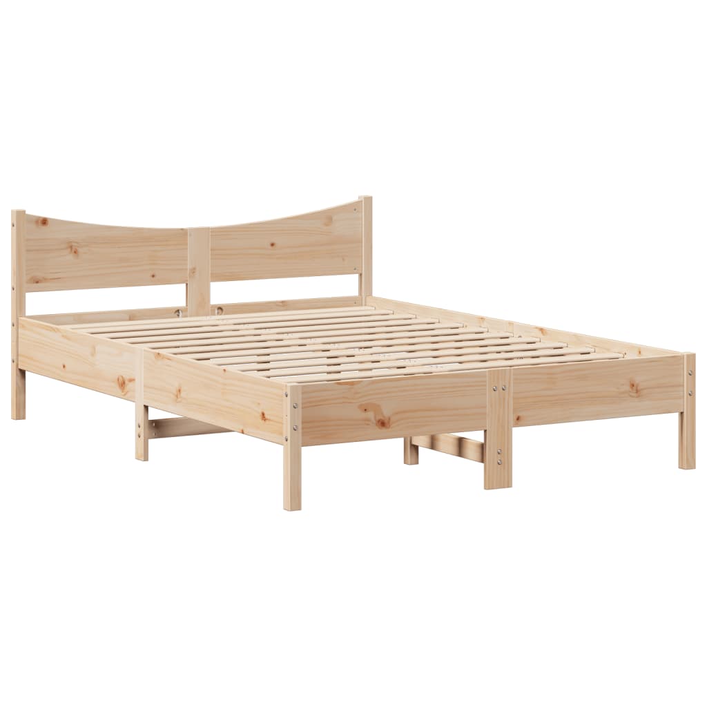 Sengeramme uten madrass hvit 135x190 cm heltre furu