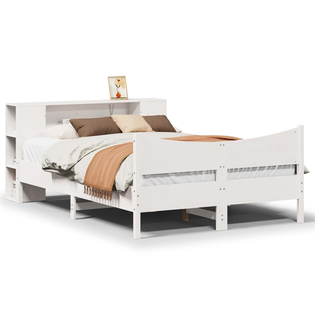Sengeramme uten madrass hvit 135x190 cm heltre furu