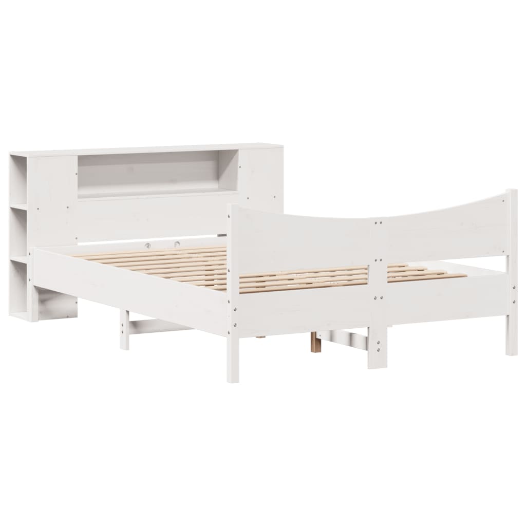 Sengeramme uten madrass hvit 135x190 cm heltre furu