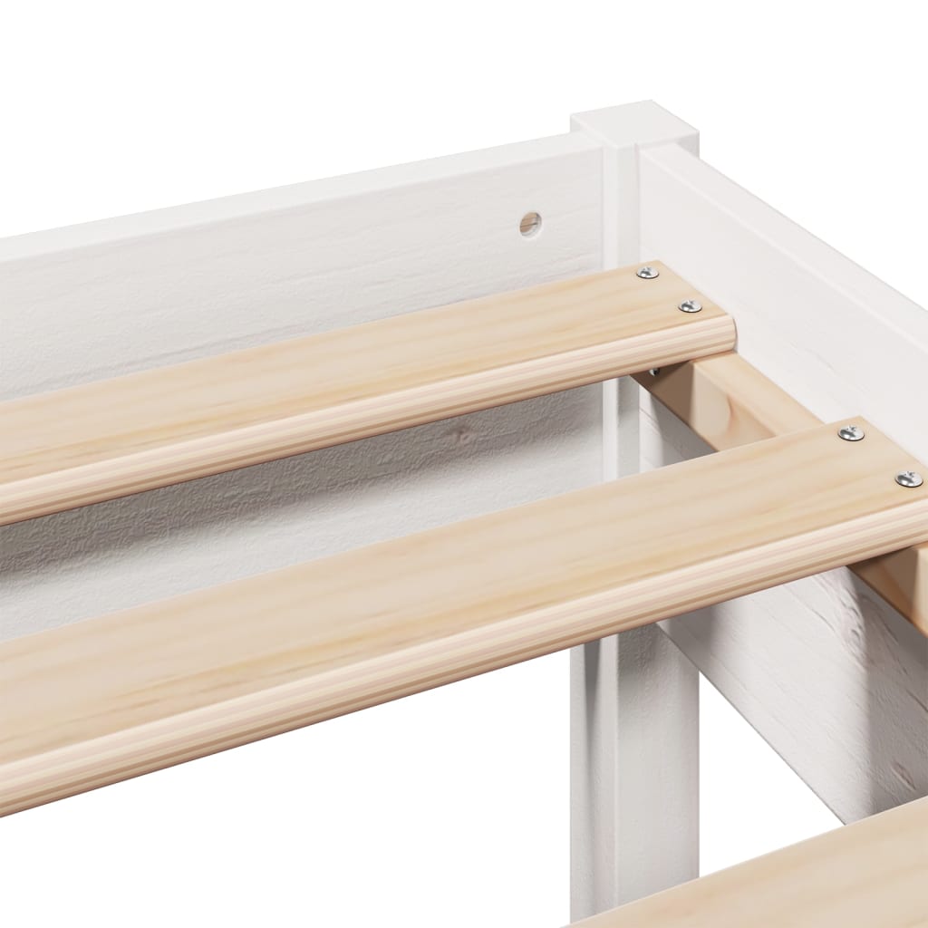 Sengeramme uten madrass hvit 135x190 cm heltre furu
