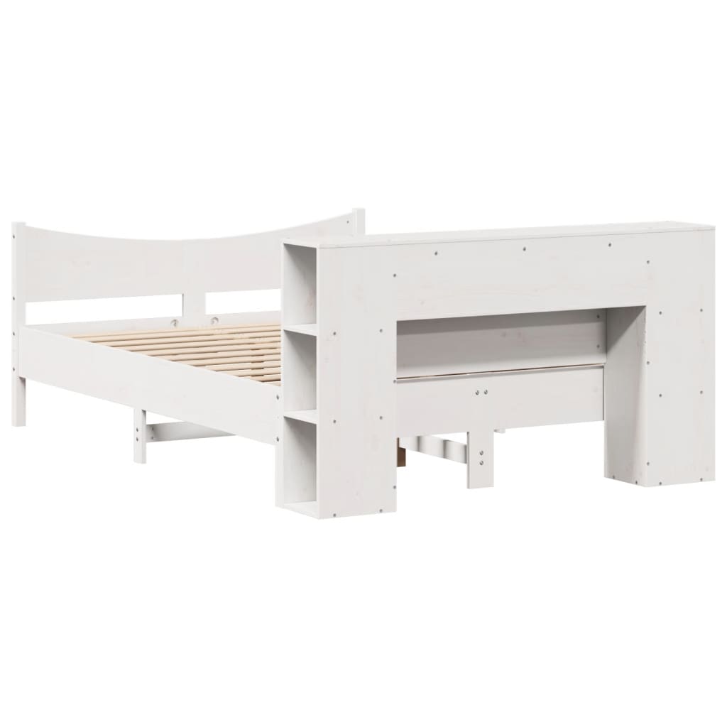 Sengeramme uten madrass hvit 120x190 cm heltre furu