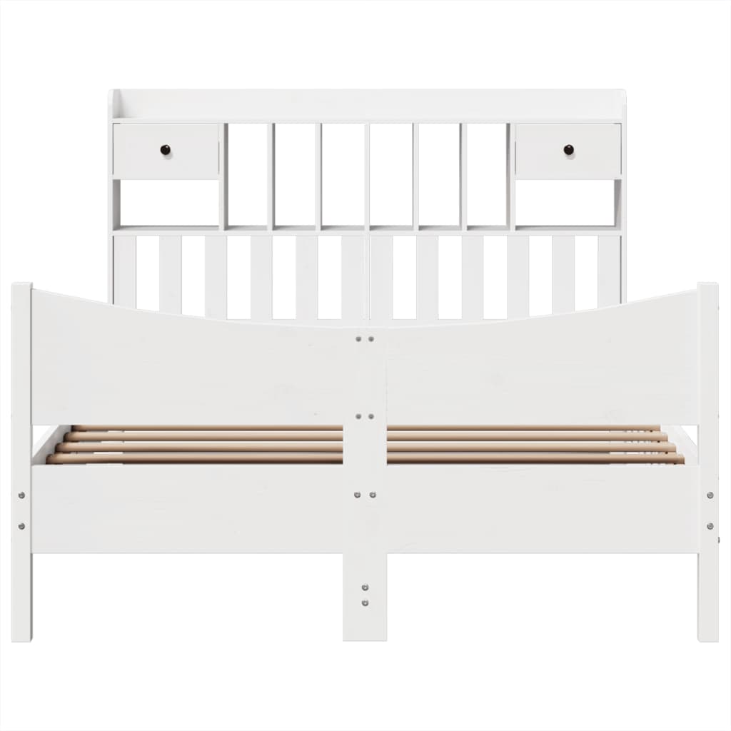 Sengeramme uten madrass hvit 160x200 cm heltre furu