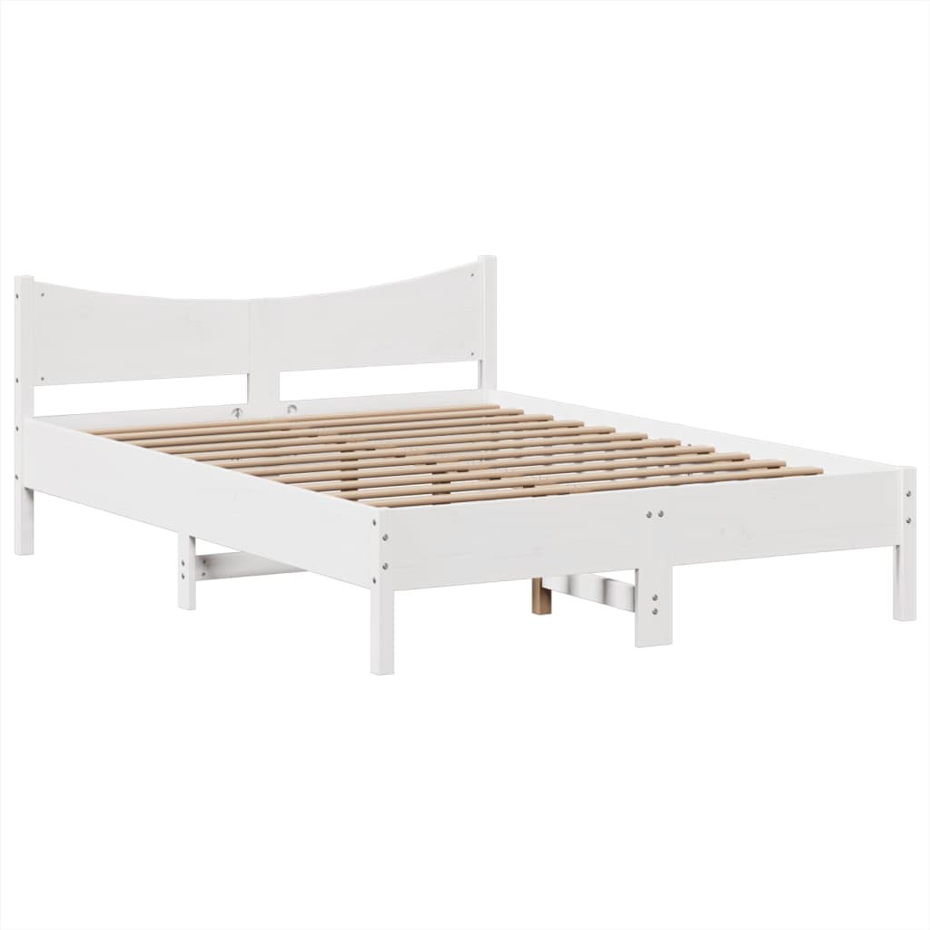 Sengeramme uten madrass hvit 160x200 cm heltre furu