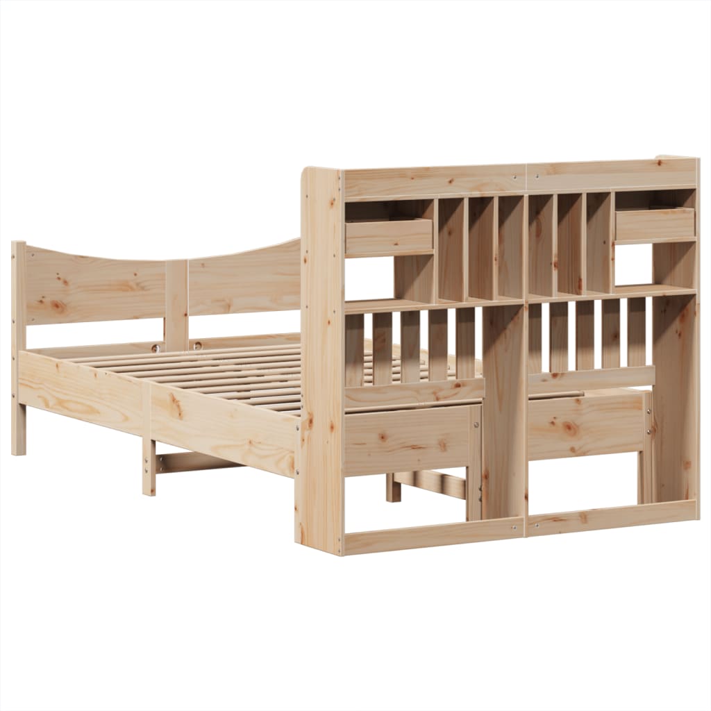 Sengeramme uten madrass hvit 135x190 cm heltre furu