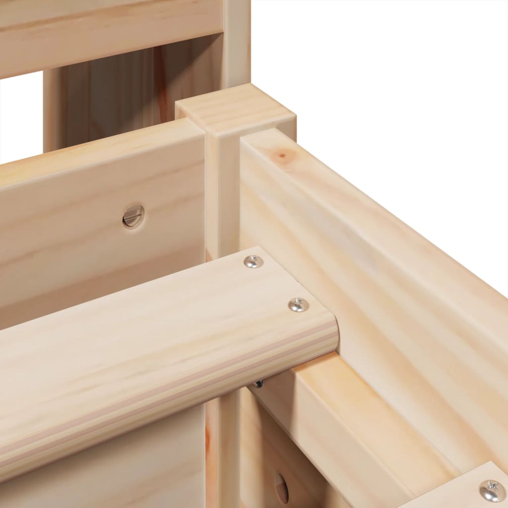 Sengeramme uten madrass hvit 135x190 cm heltre furu