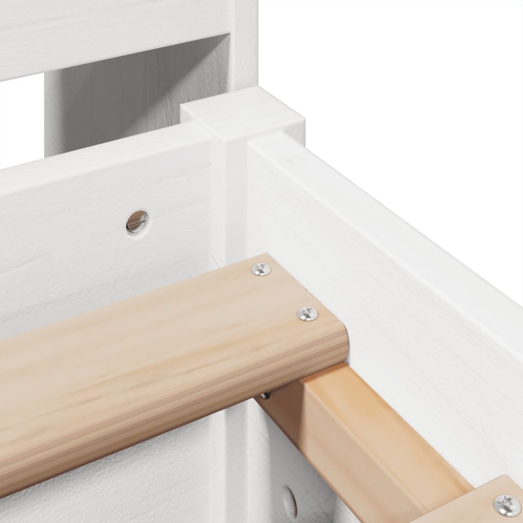 Sengeramme uten madrass hvit 135x190 cm heltre furu