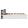 Sengeramme med madrass hvit 200x200 cm heltre furu