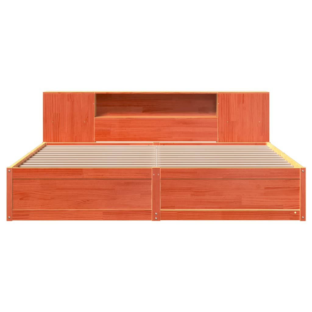 Sengeramme uten madrass voksbrun 180x200 cm heltre furu