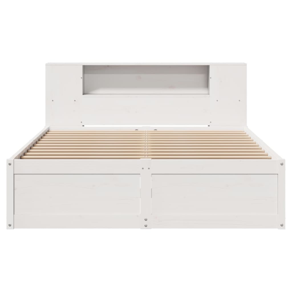 Sengeramme uten madrass hvit 140x190 cm heltre furu