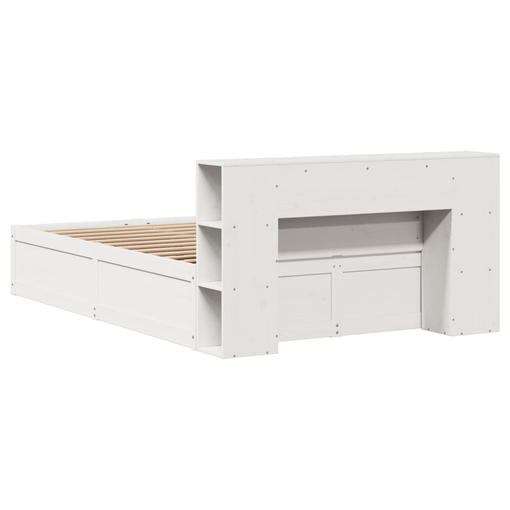 Sengeramme uten madrass hvit 140x190 cm heltre furu