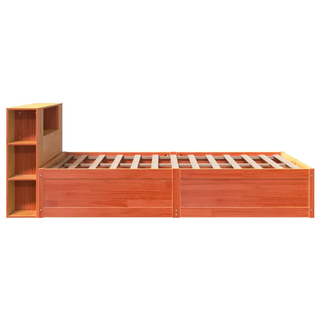 Sengeramme uten madrass voksbrun 140x190 cm heltre furu