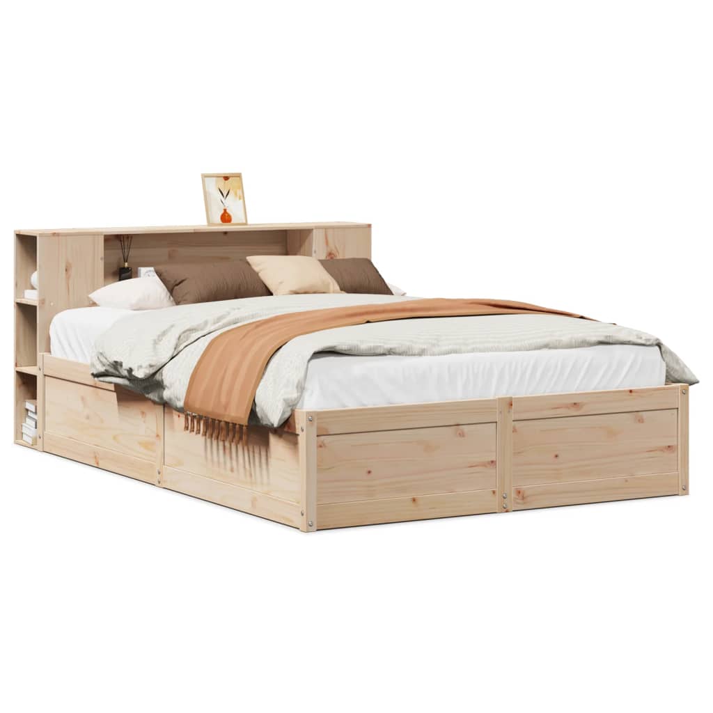Sengeramme uten madrass hvit 135x190 cm heltre furu