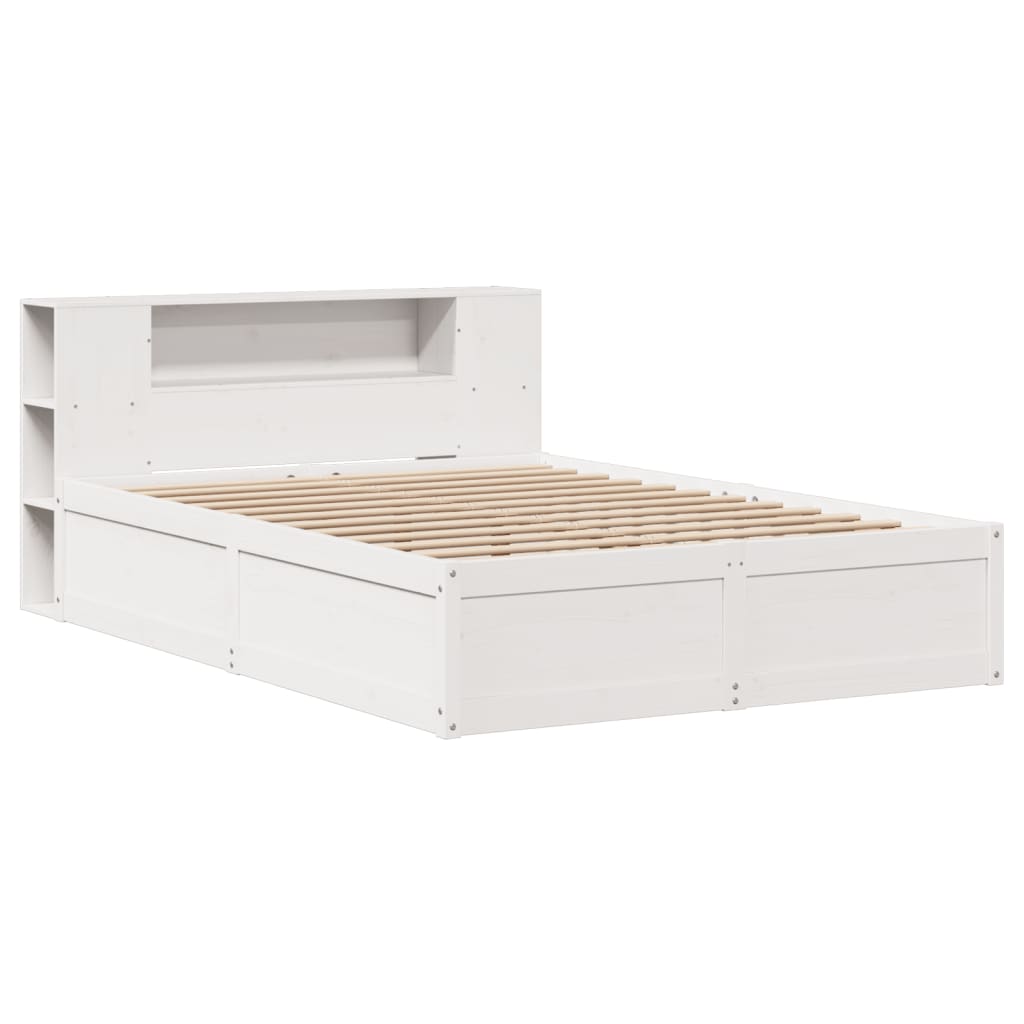 Sengeramme uten madrass hvit 135x190 cm heltre furu