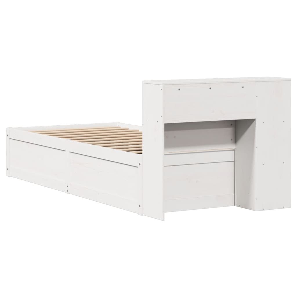 Sengeramme uten madrass hvit 75x190 cm heltre furu