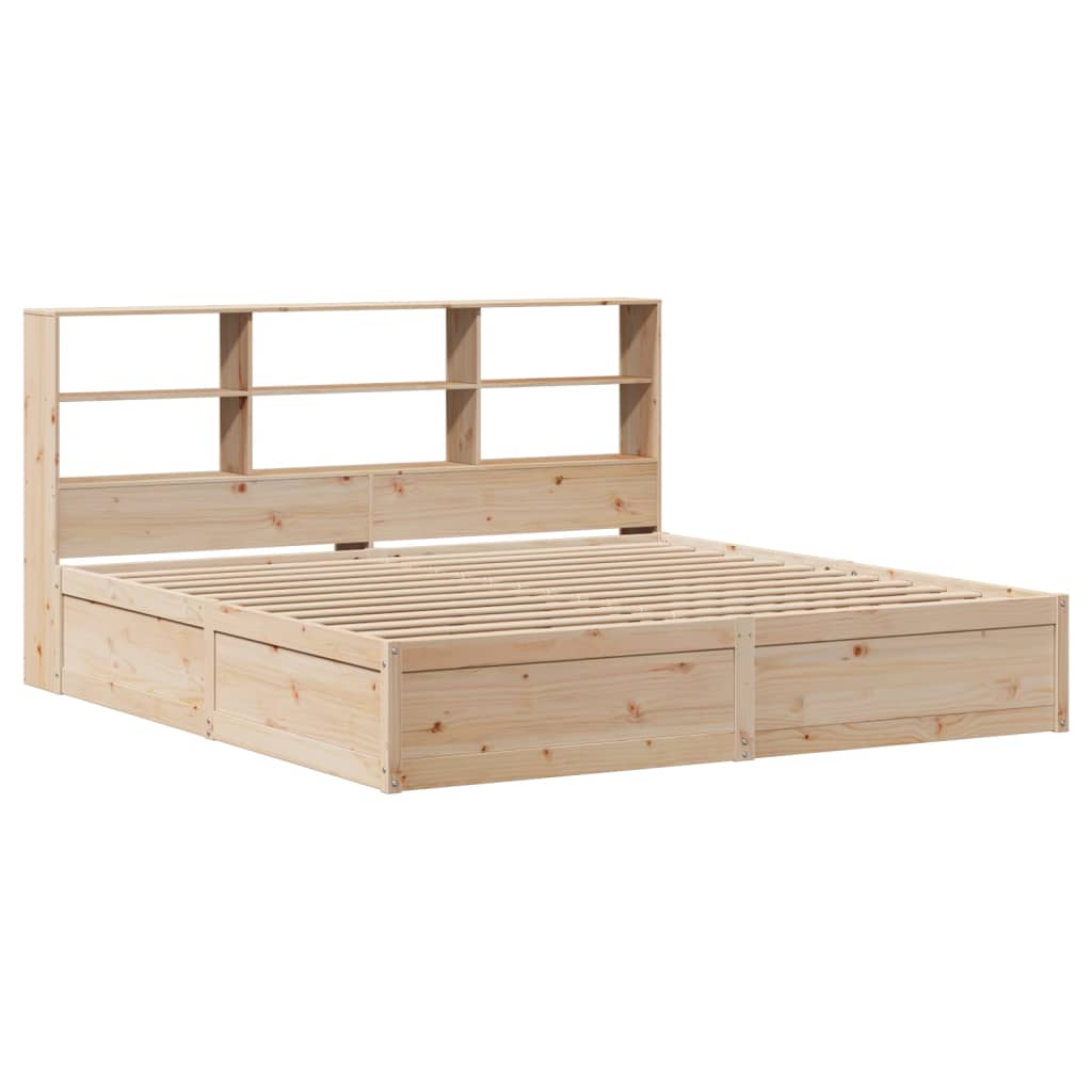 Sengeramme med madrass 200x200 cm heltre furu
