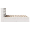 Sengeramme med madrass hvit 200x200 cm heltre furu