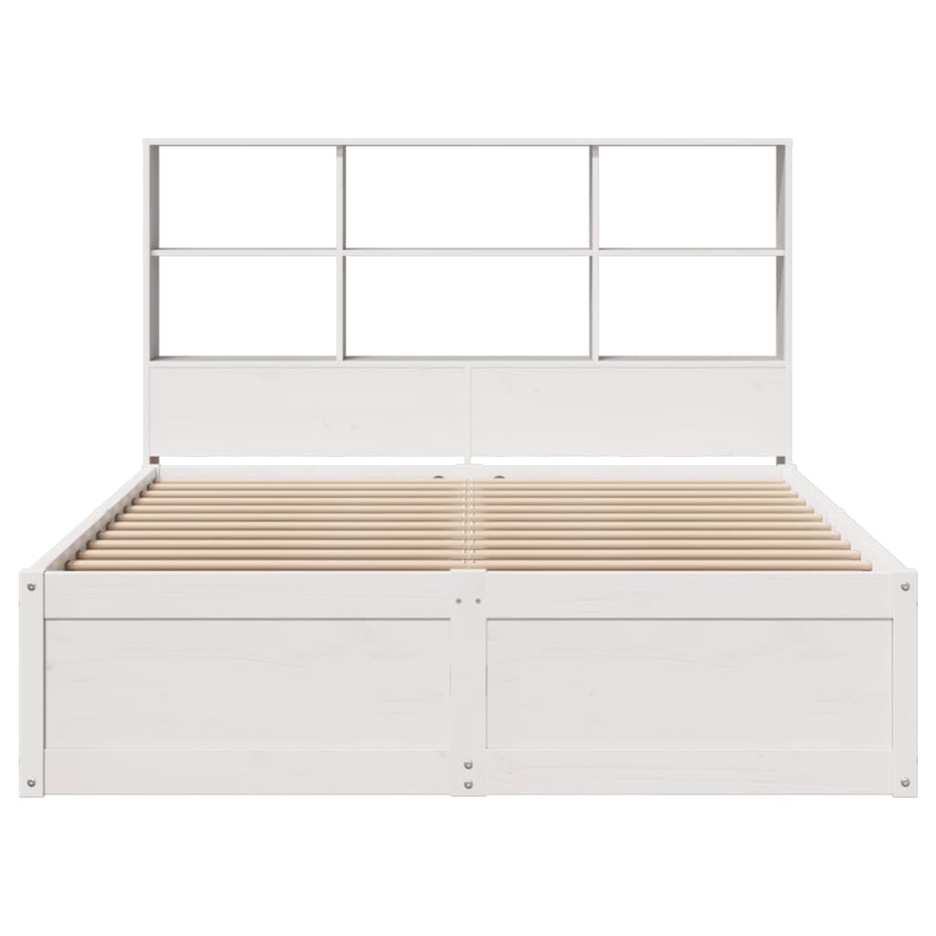 Sengeramme uten madrass hvit 140x190 cm heltre furu