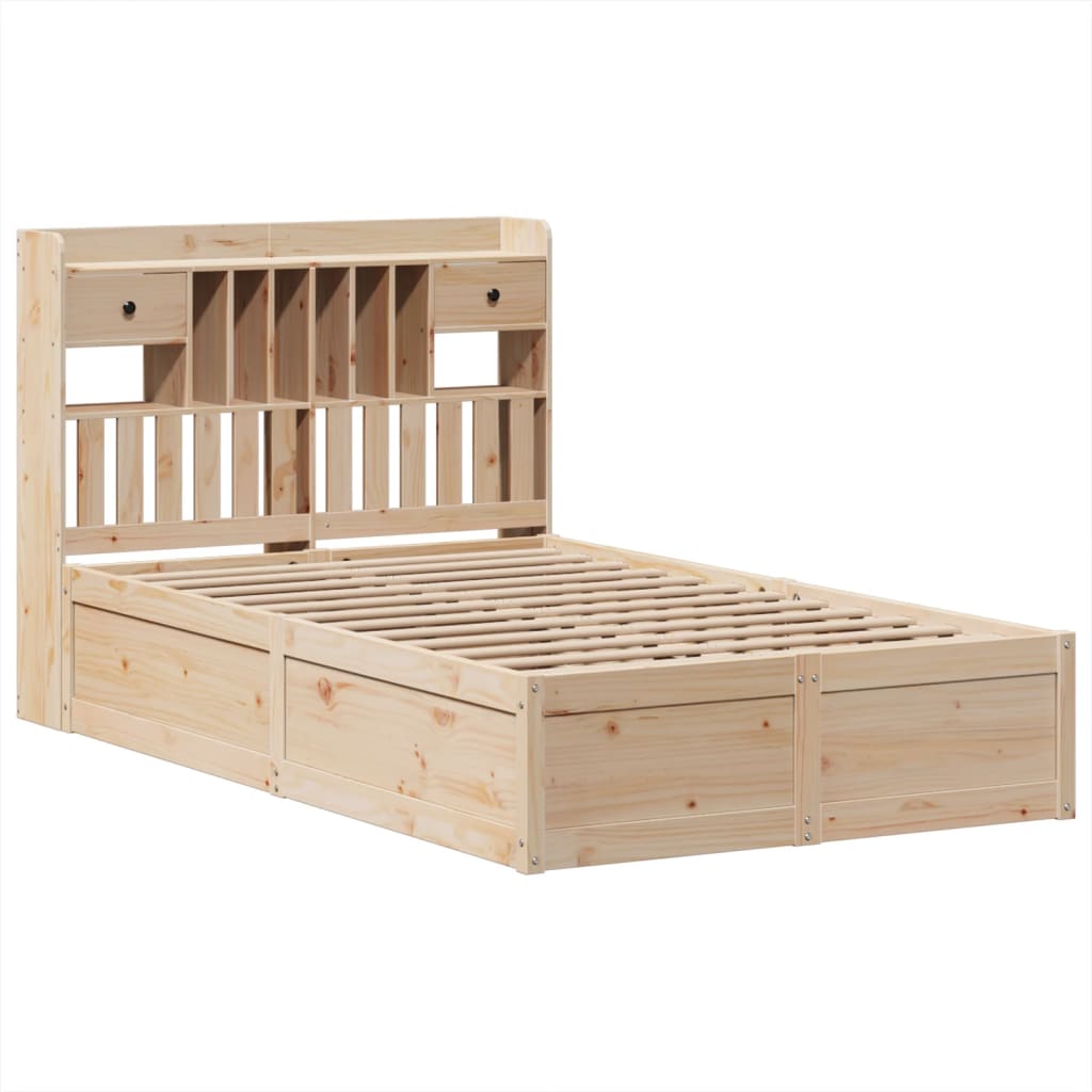 Sengeramme uten madrass hvit 135x190 cm heltre furu