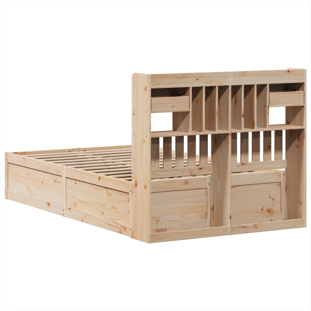 Sengeramme uten madrass hvit 135x190 cm heltre furu
