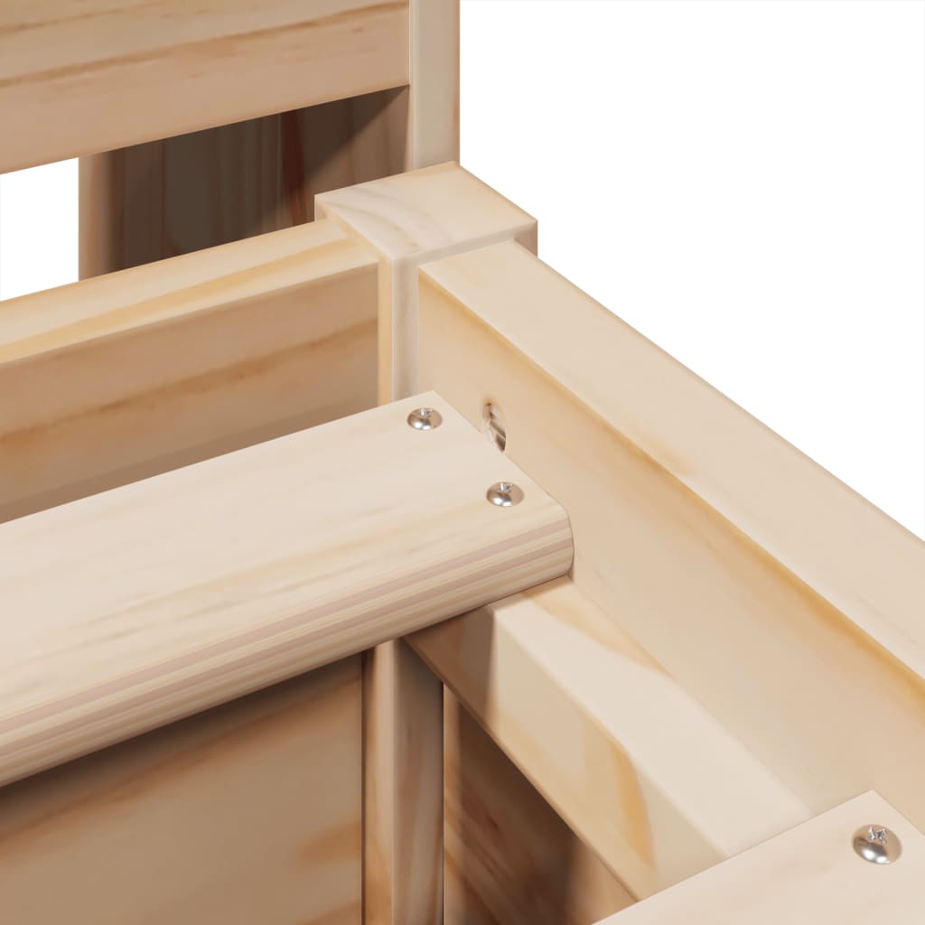 Sengeramme uten madrass hvit 135x190 cm heltre furu