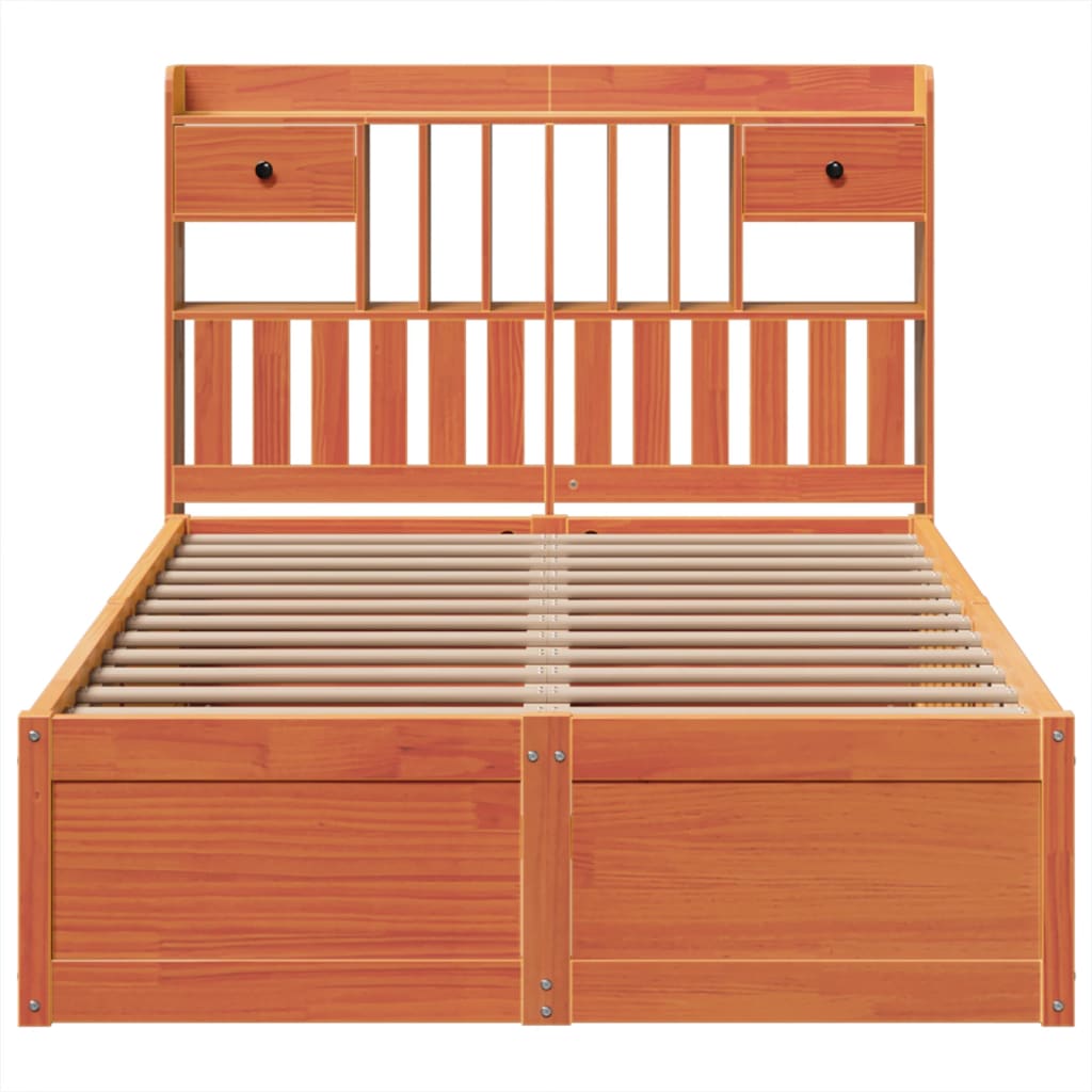 Sengeramme uten madrass brun 135x190 cm heltre furu