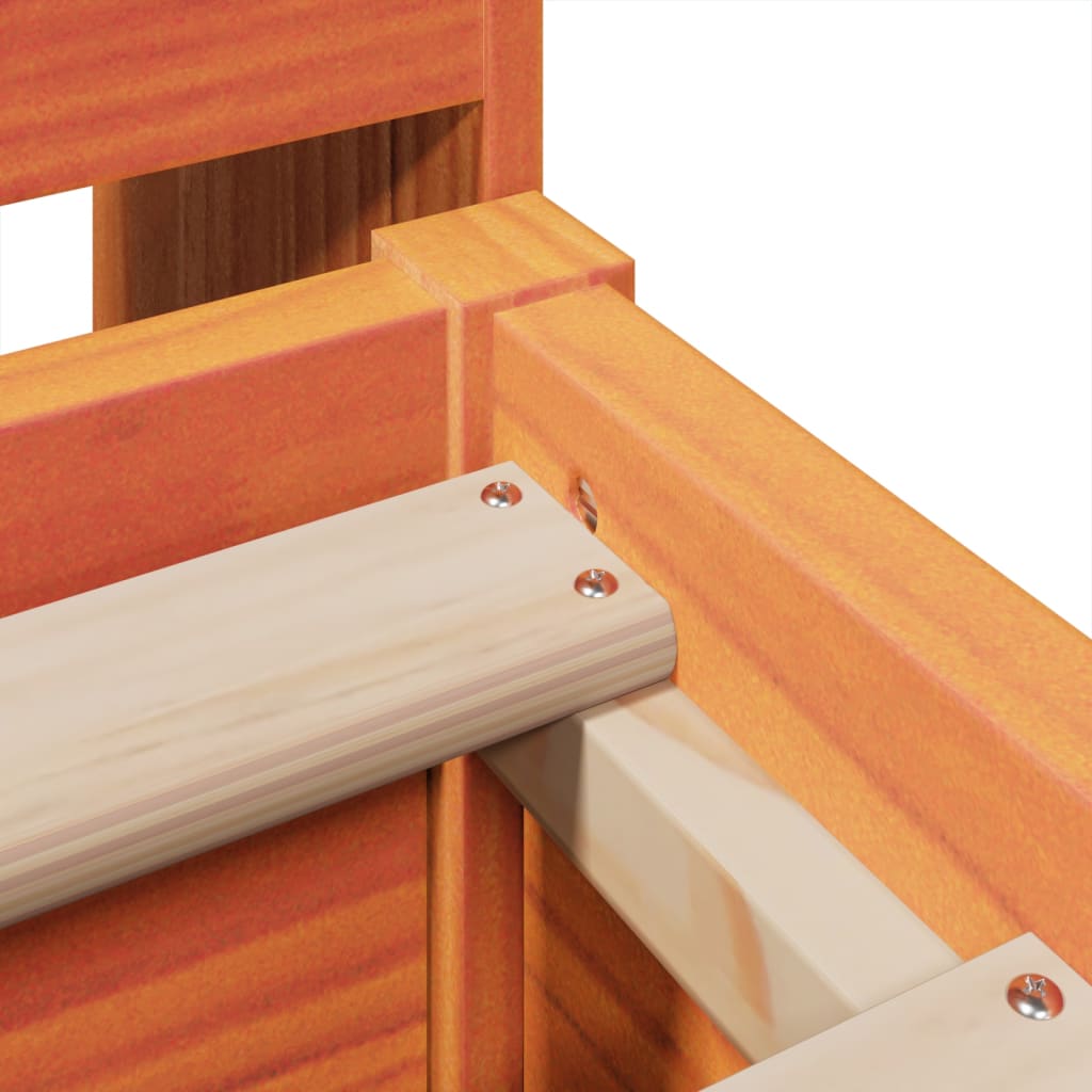 Sengeramme uten madrass brun 135x190 cm heltre furu