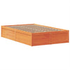 Sengeramme uten madrass voksbrun 120x190 cm heltre furu
