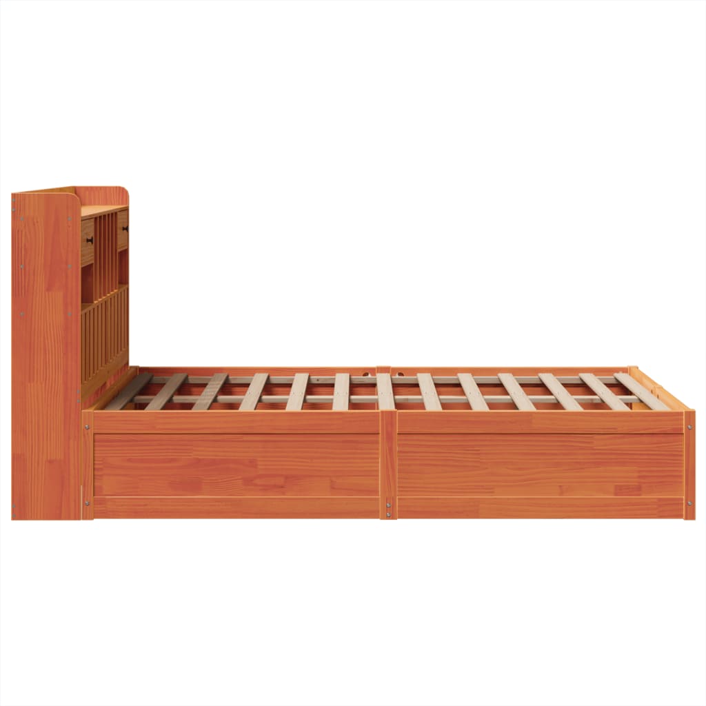 Sengeramme uten madrass voksbrun 120x190 cm heltre furu