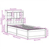 Sengeramme uten madrass 90x190 cm heltre furu