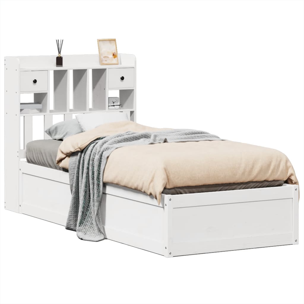 Sengeramme uten madrass hvit 90x190 cm heltre furu