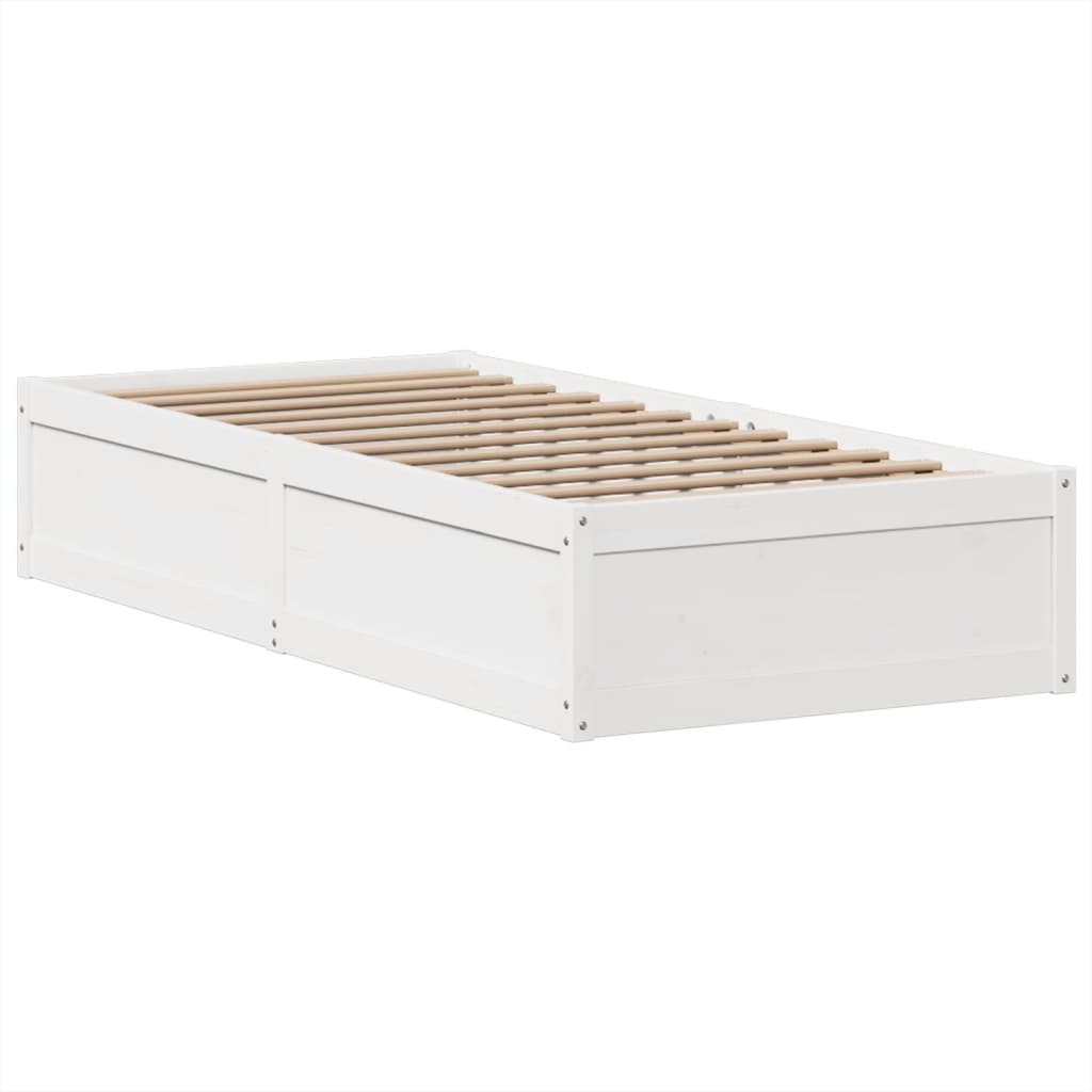 Sengeramme uten madrass hvit 90x190 cm heltre furu