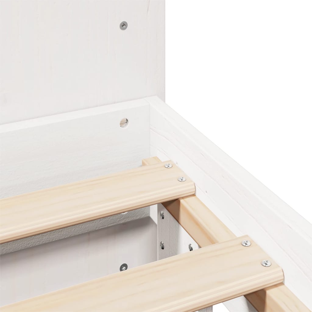 Sengeramme uten madrass hvit 180x200 cm heltre furu