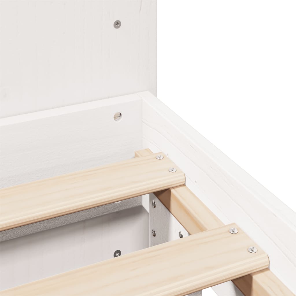 Sengeramme uten madrass hvit 120x200 cm heltre furu