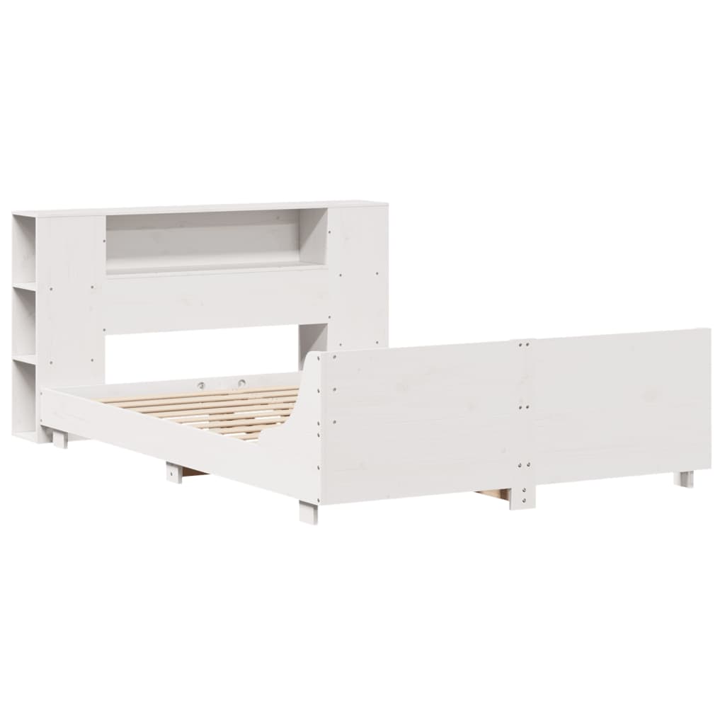 Sengeramme uten madrass hvit 140x190 cm heltre furu