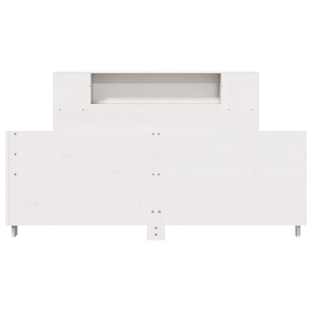 Sengeramme uten madrass hvit 140x190 cm heltre furu