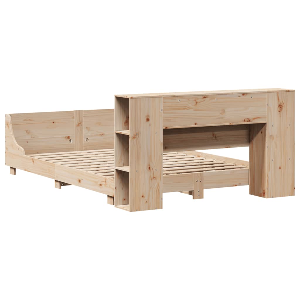 Sengeramme uten madrass hvit 135x190 cm heltre furu