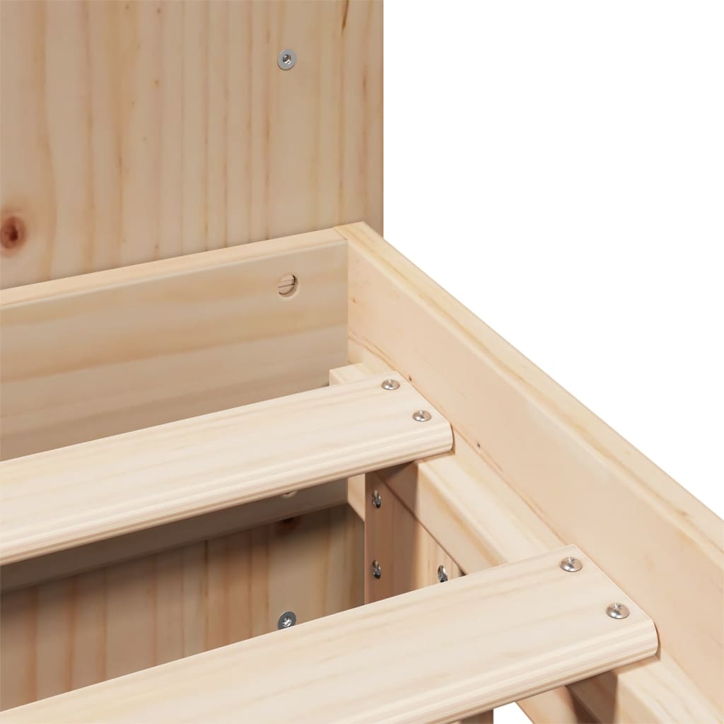 Sengeramme uten madrass hvit 135x190 cm heltre furu