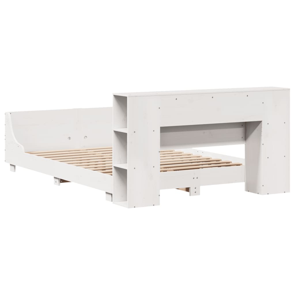 Sengeramme uten madrass hvit 135x190 cm heltre furu