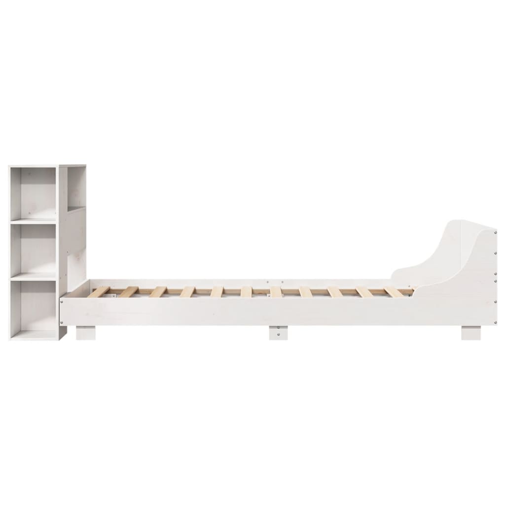 Sengeramme uten madrass hvit 75x190 cm heltre furu