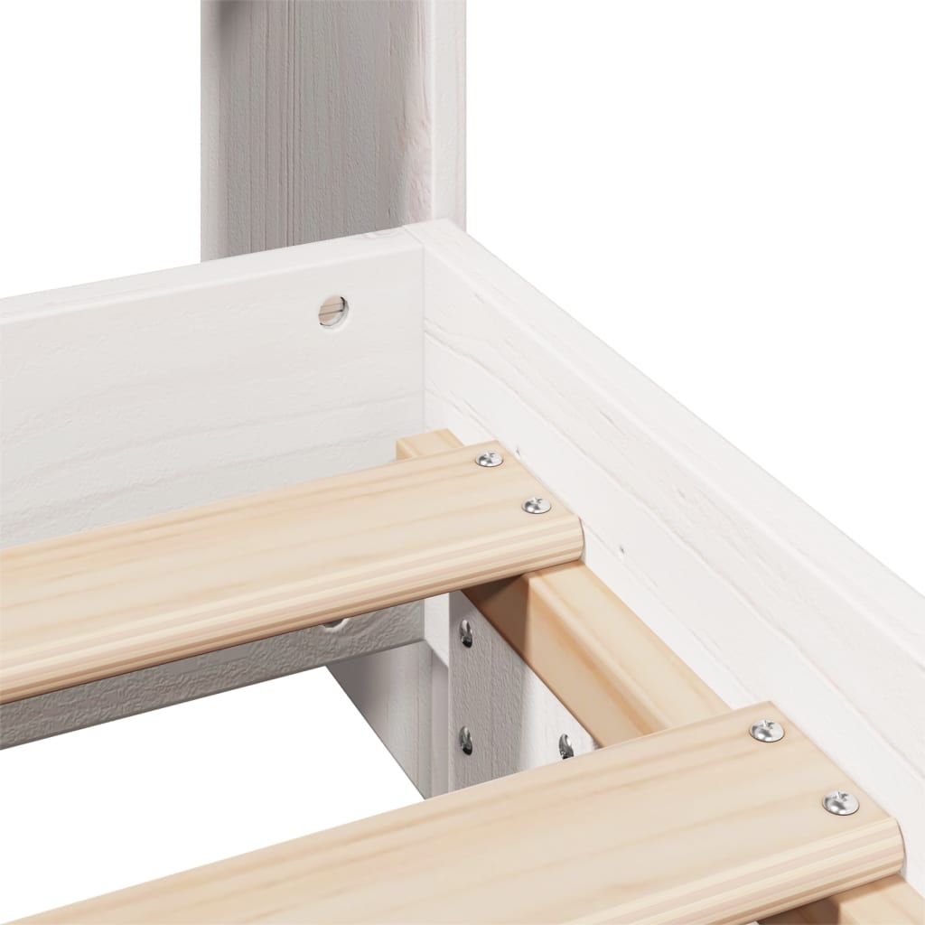Sengeramme uten madrass hvit 75x190 cm heltre furu