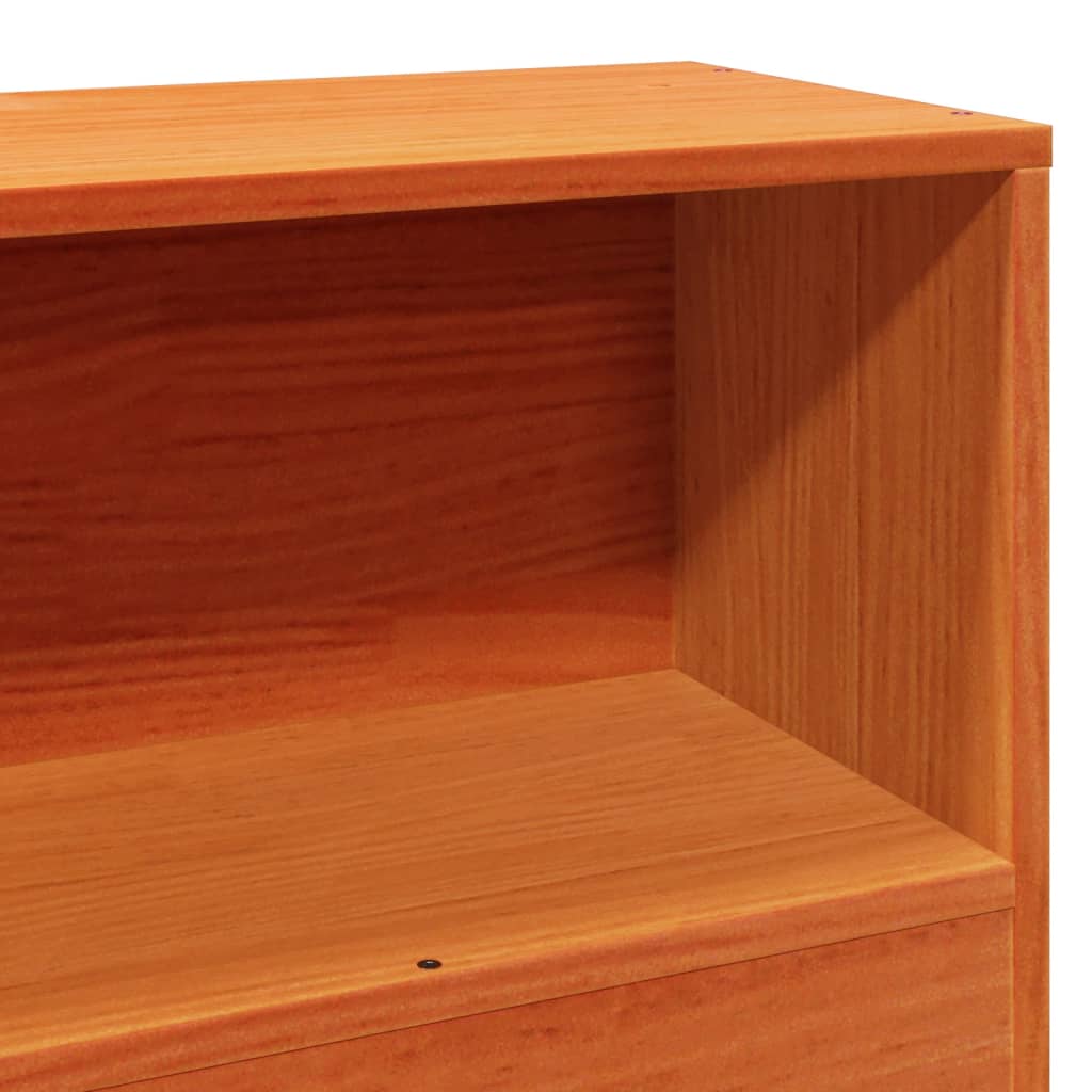 Sengeramme uten madrass voksbrun 75x190 cm heltre furu