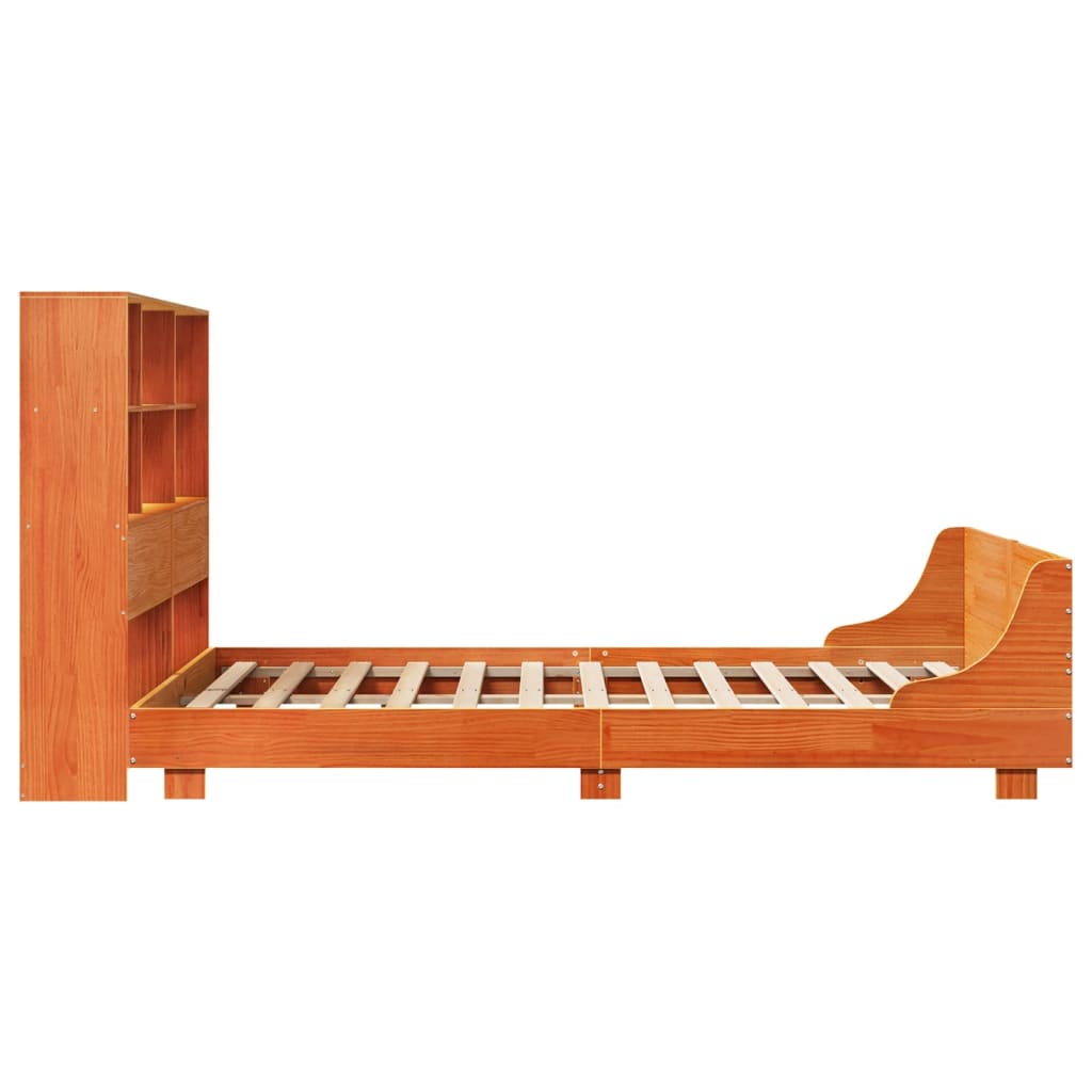 Sengeramme uten madrass voksbrun 160x200 cm heltre furu