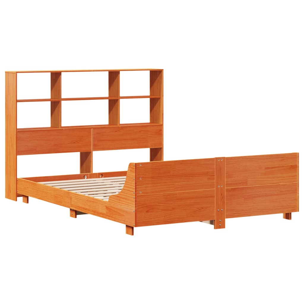 Sengeramme uten madrass voksbrun 120x200 cm heltre furu